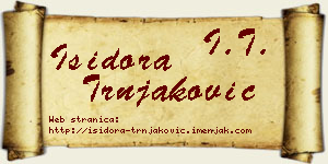 Isidora Trnjaković vizit kartica
